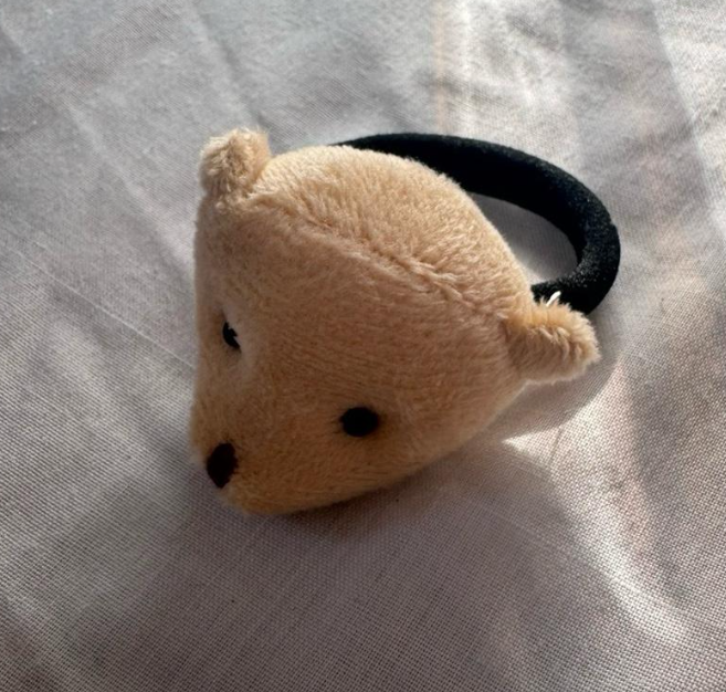 2pcs Latte Bear Hair Tie