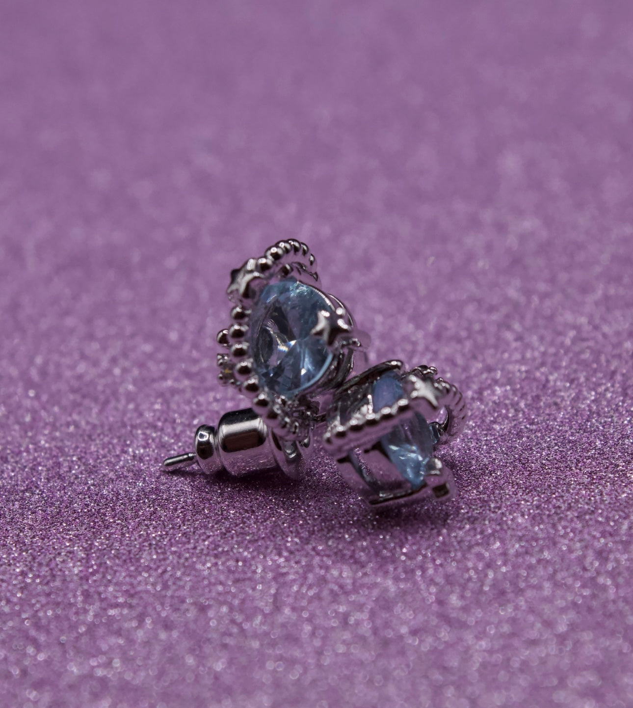 Planet stars Sliver Plated studs