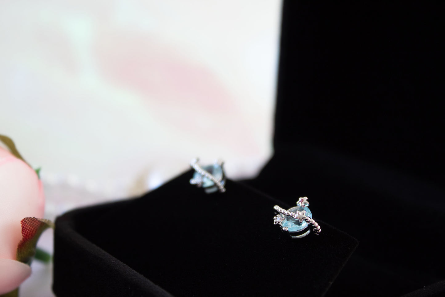 Planet stars Sliver Plated studs